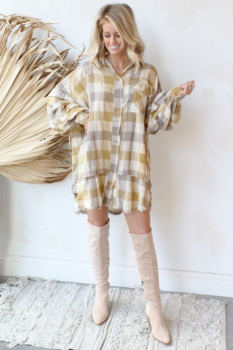 the plaid oversized dress