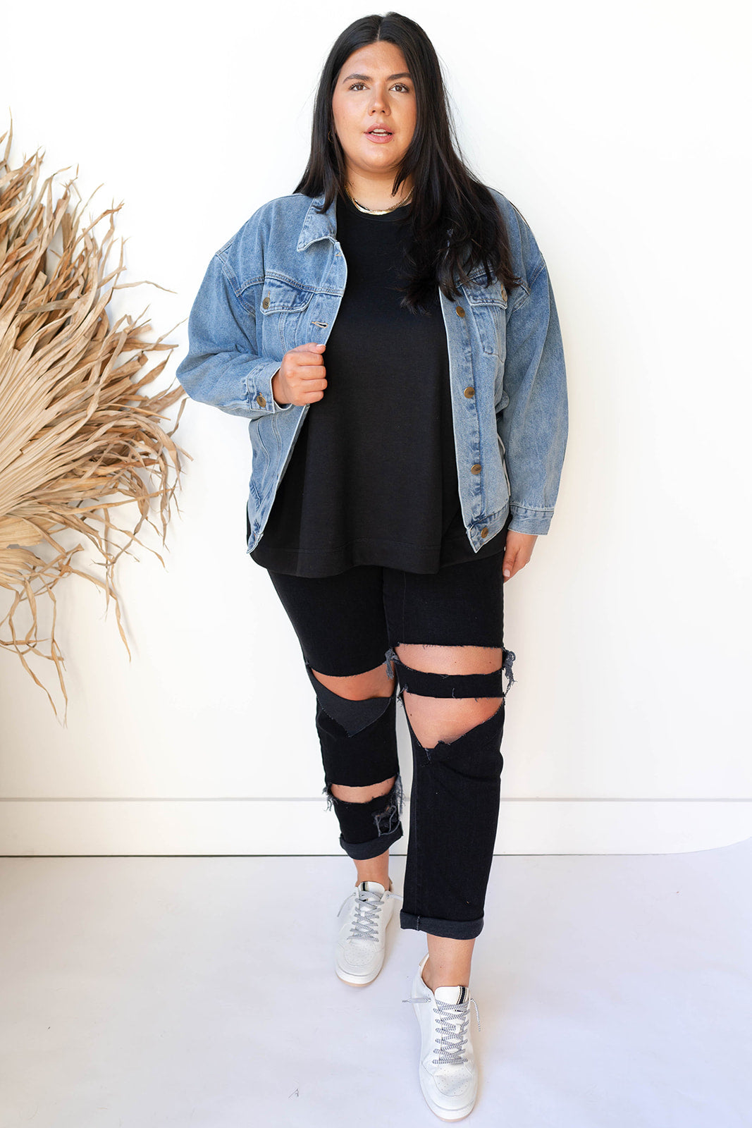 mode, night after night denim jacket