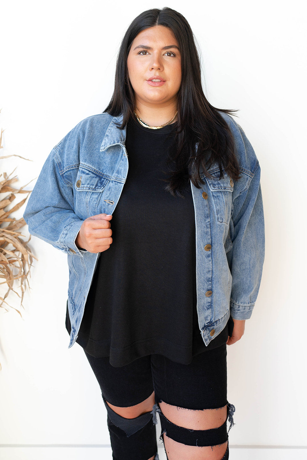 mode, night after night denim jacket