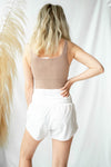 mode, running late shorts