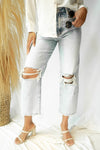 pleaser high rise wide ankle jeans