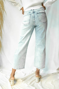 mode, pleaser high rise wide ankle jeans