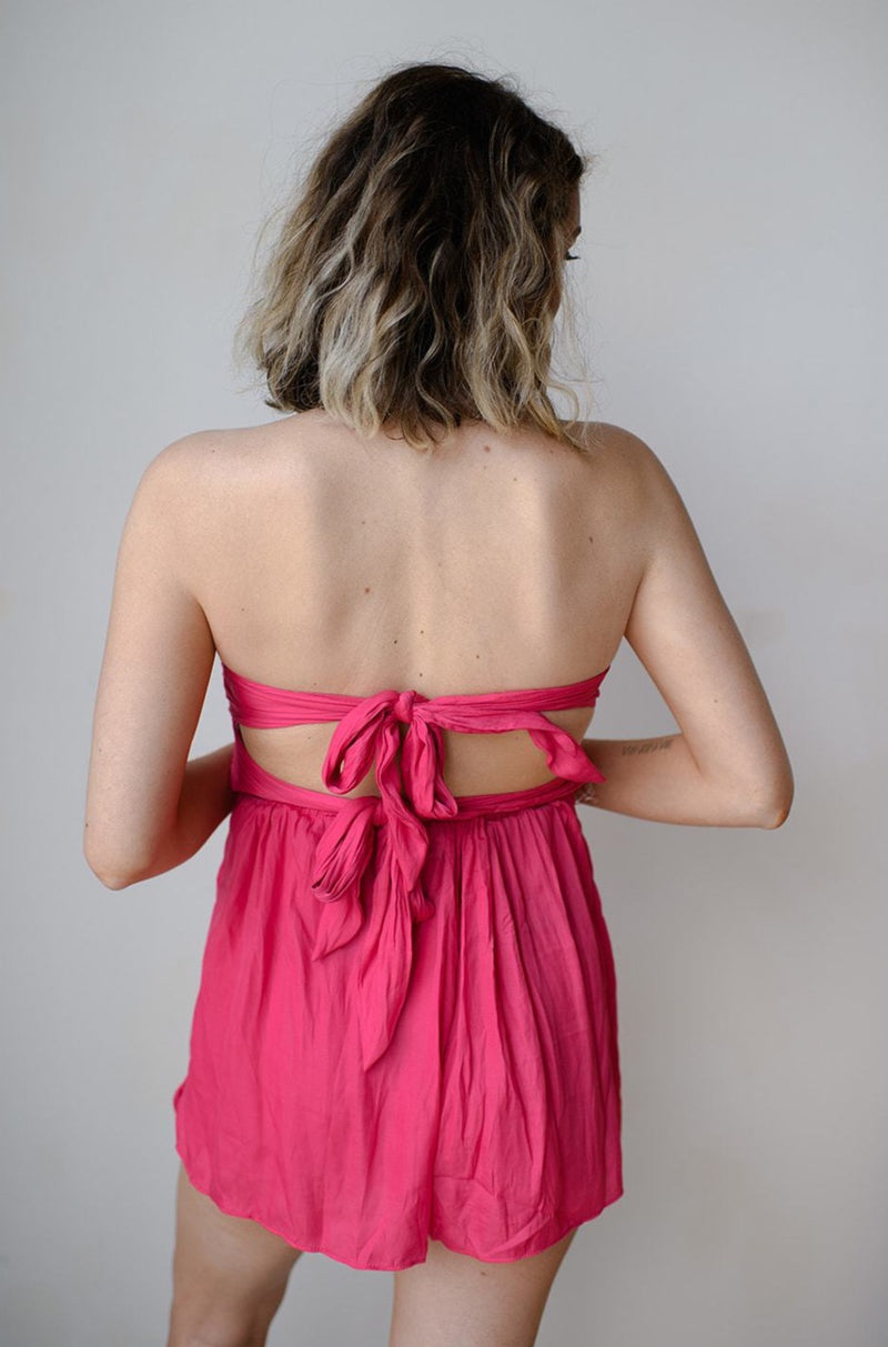 mode, off shoulder rouched romper