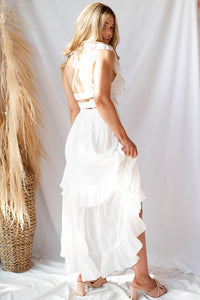 mode, it was always you hi-low dress
