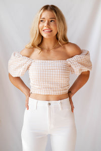 mode, picnic w me gingham top