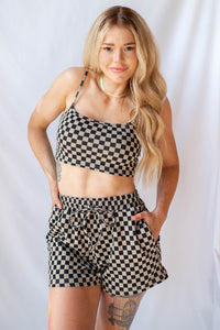 mode, the valley checkered shorts