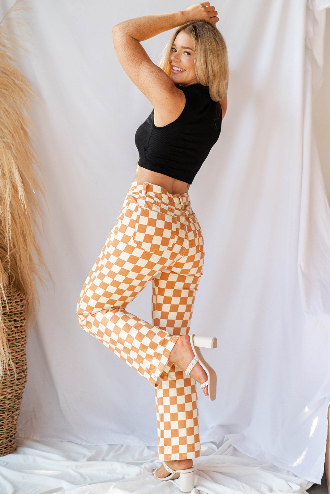 mode, check + call jeans