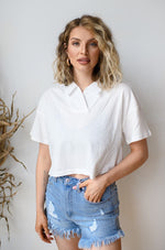 mode, for love highwaist frayed hem shorts