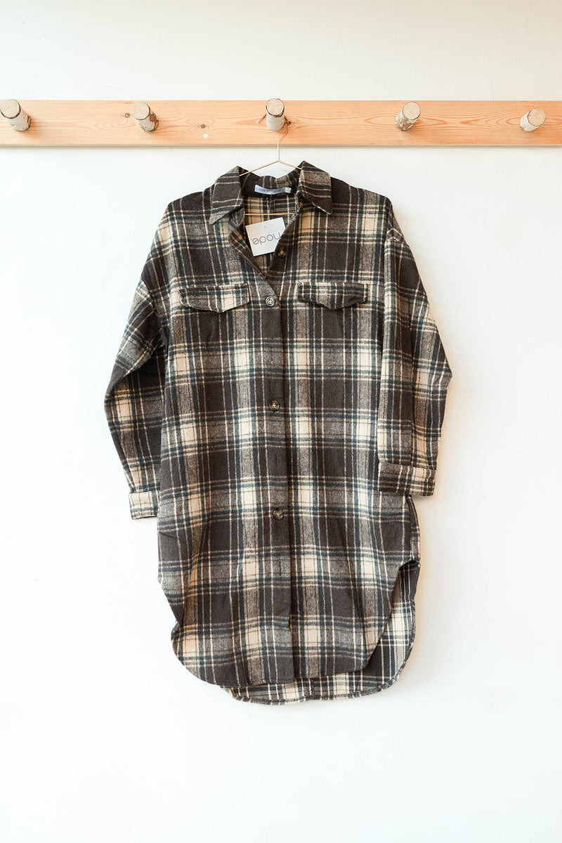 mode, forever plaid oversized jacket