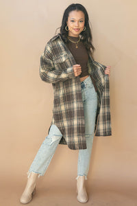 mode, forever plaid oversized jacket