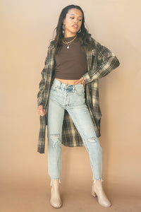 mode, forever plaid oversized jacket