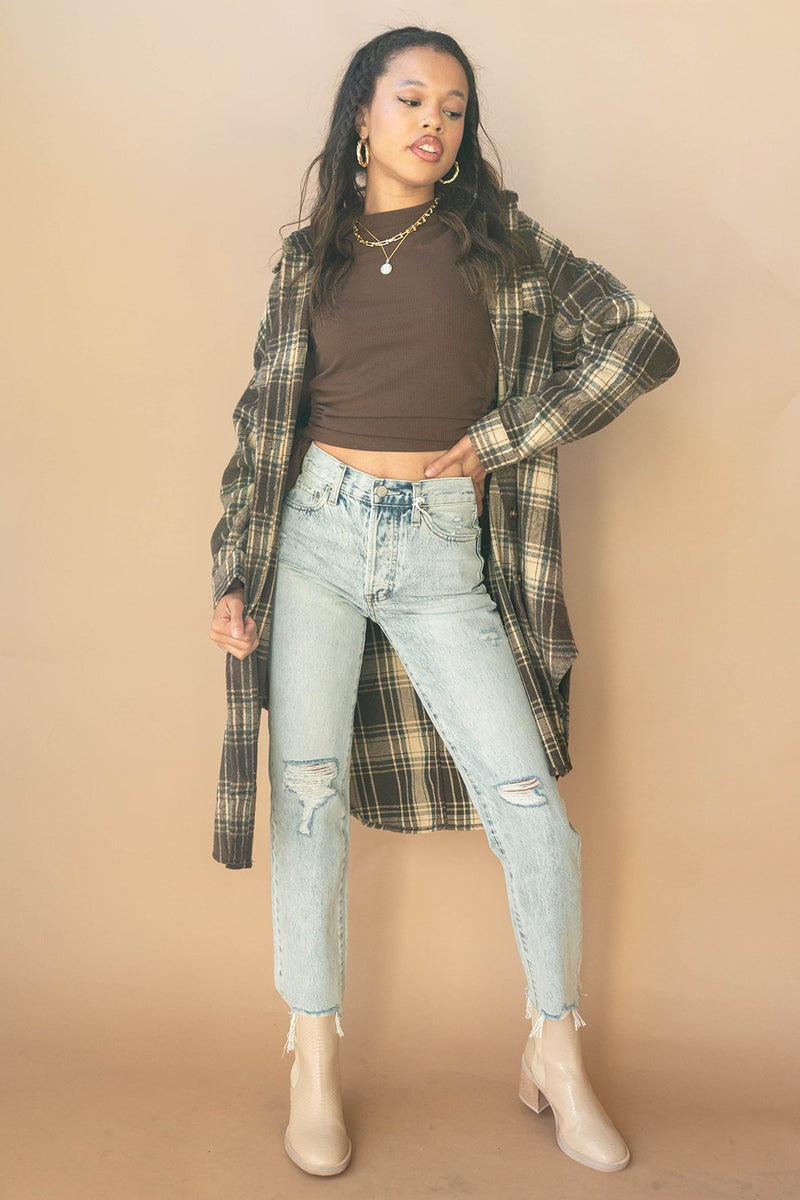 mode, forever plaid oversized jacket
