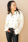 mode, oakleigh sherpa/twill jacket