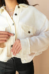 mode, oakleigh sherpa/twill jacket