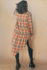 mode, lexington plaid button down dress