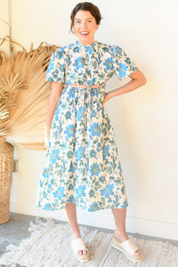 mode, royal blue maxi dress