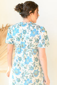 mode, royal blue maxi dress