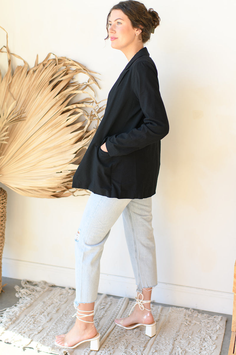 mode, strictly business blazer