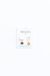 smiley huggies earrings