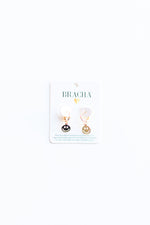 smiley huggies earrings