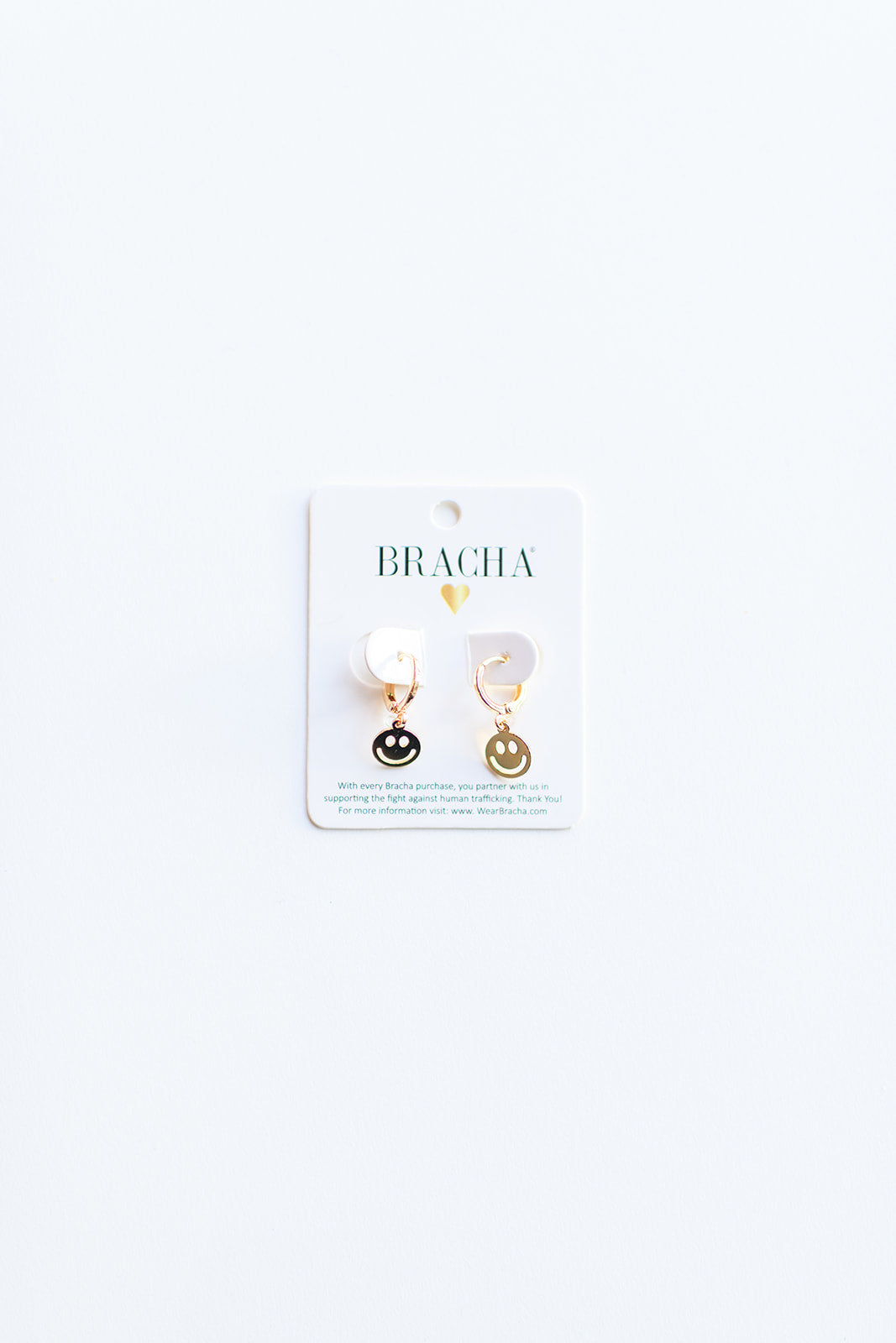 mode, smiley huggies earrings