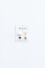 smiley huggies earrings