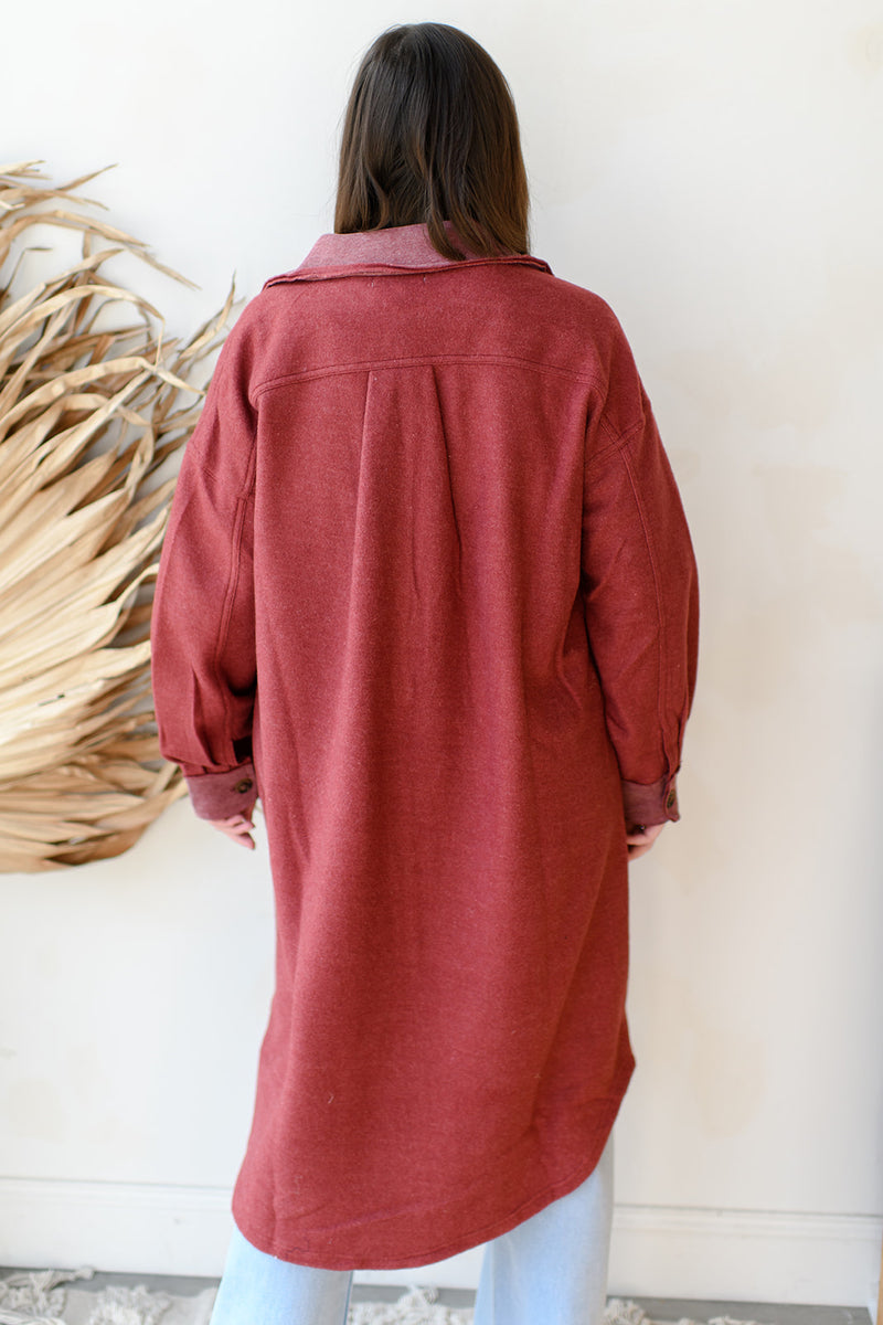 thrill me button down shacket