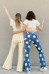mode, oopsie daisy denim flares