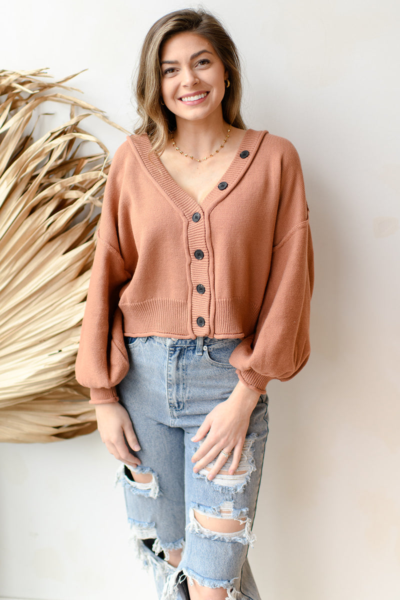 providence button up sweater