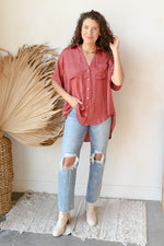 mode, satin boxy tunic top