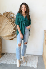 mode, satin boxy tunic top