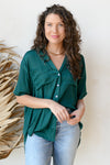 mode, satin boxy tunic top