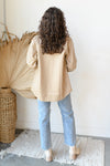 mode, vegan leather shacket