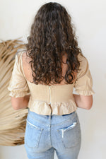 bow knot cut-out blouse