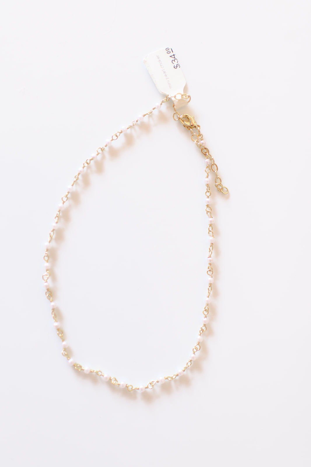mode, mini pearl choker