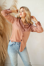 mode, slow down button blouse