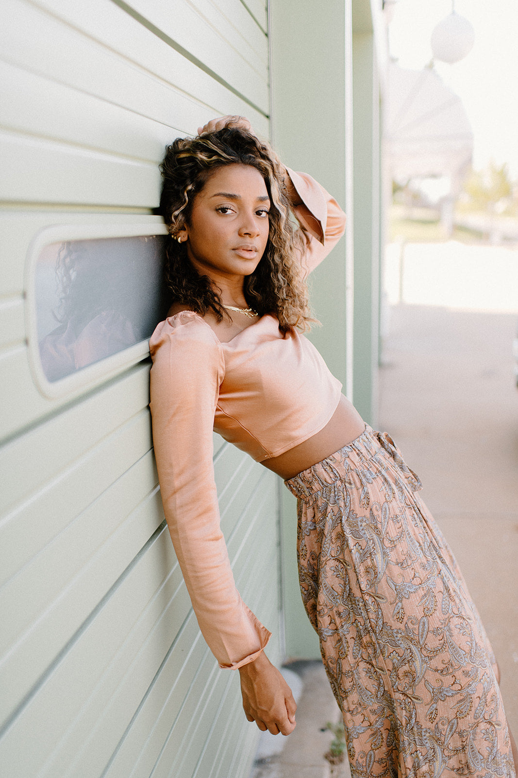 mode, love letter satin crop top