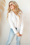 mode, slow down button blouse