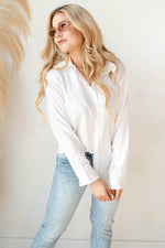 mode, slow down button blouse