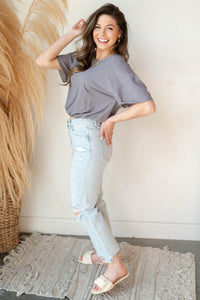 mode, spice it up elastic hem tee