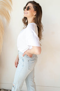 mode, spice it up elastic hem tee