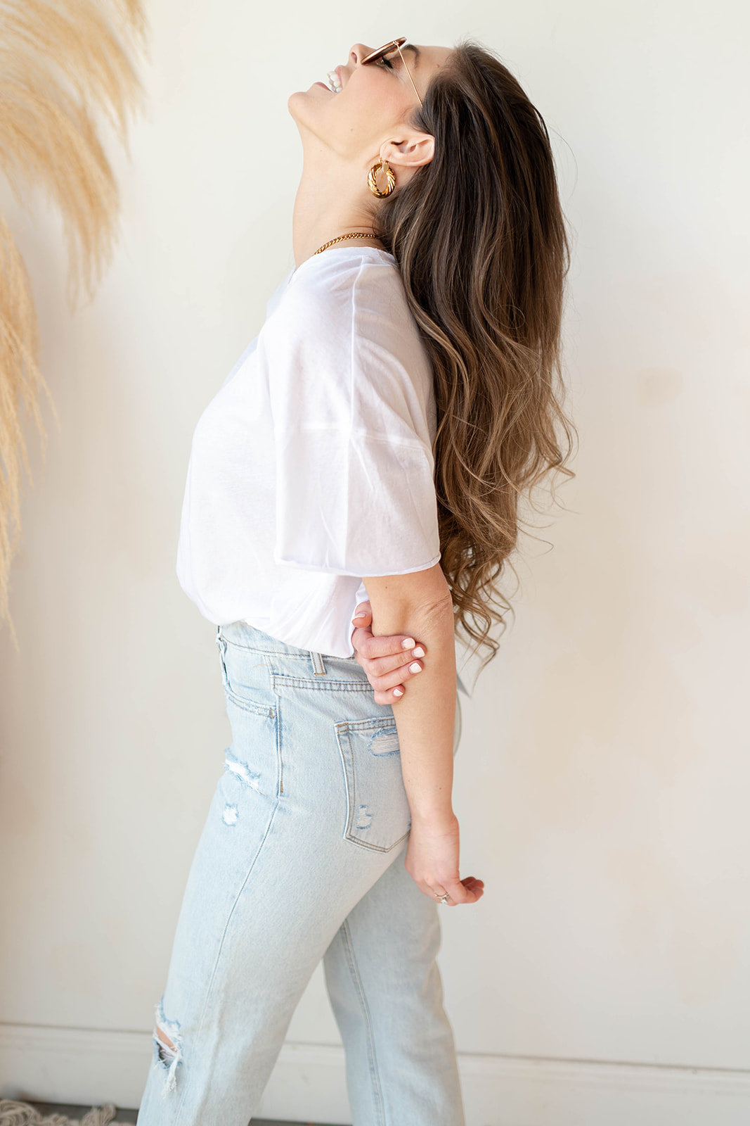 mode, spice it up elastic hem tee