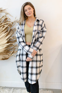 mode, plaid romance shacket