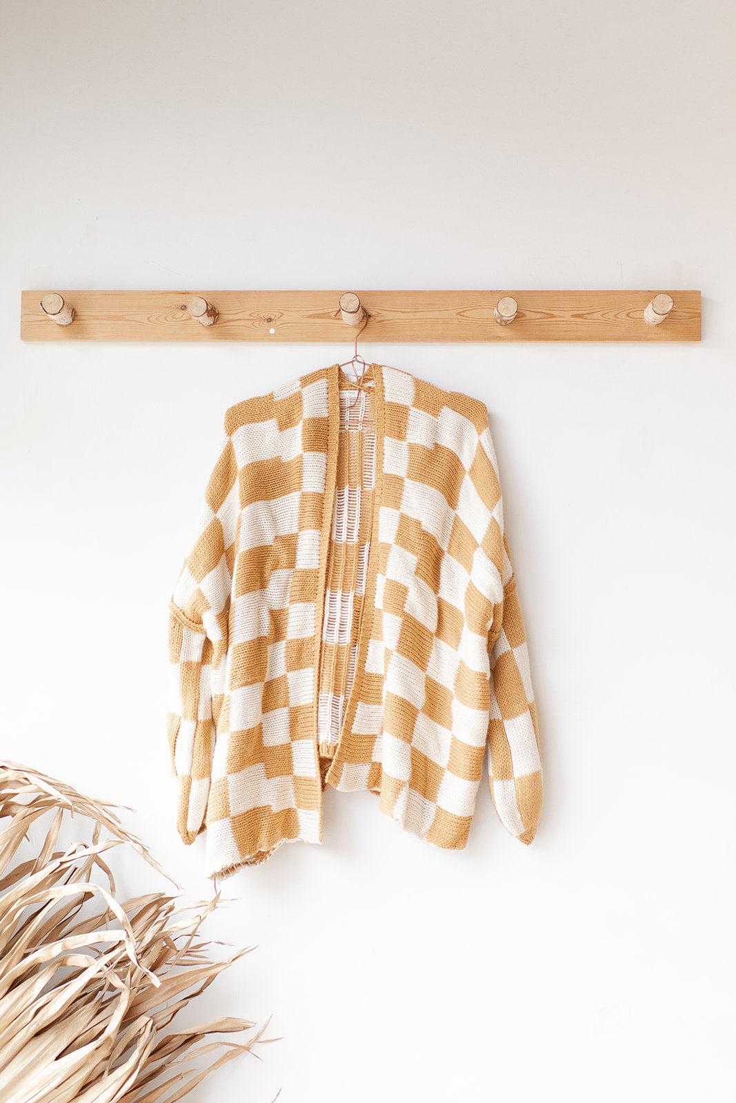 mode, checkmate cardigan