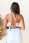 mode, into it tie back crop top