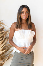 mode, heaven sent poplin top