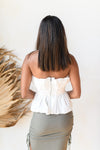 mode, heaven sent poplin top