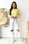 mode, mellow yellow sweater