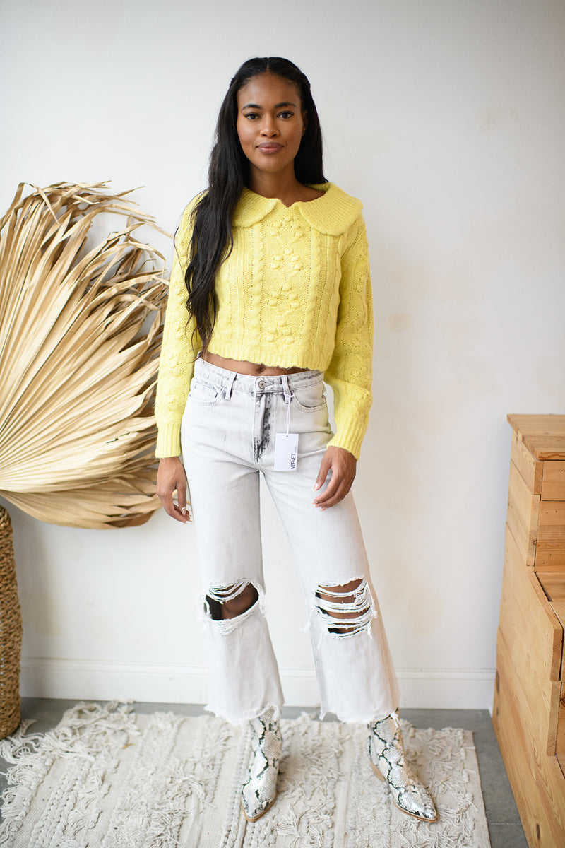 mode, mellow yellow sweater