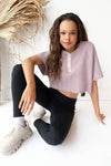 mode, waffled crop tee